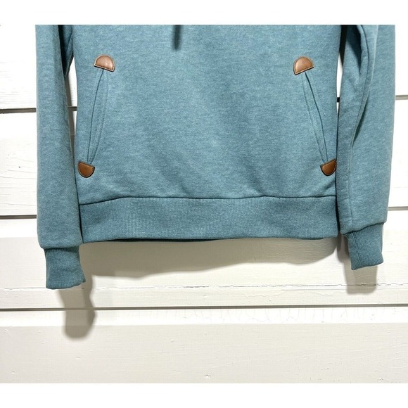 NWOT Wanakome Women's Artemis Cowl Neck Hoodie Artemis Mallard Small RARE Teal - Picture 6 of 15